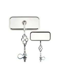 Rectangle Cage Mirror All Chrome.